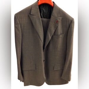 NWOT ISAIA Custom Made 3-Piece Suit - US 48, Brown